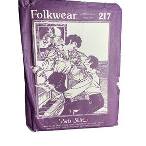 Folkwear Men and Women Poet's Shirt Sewing Pattern from Times Past 217 - Uncut